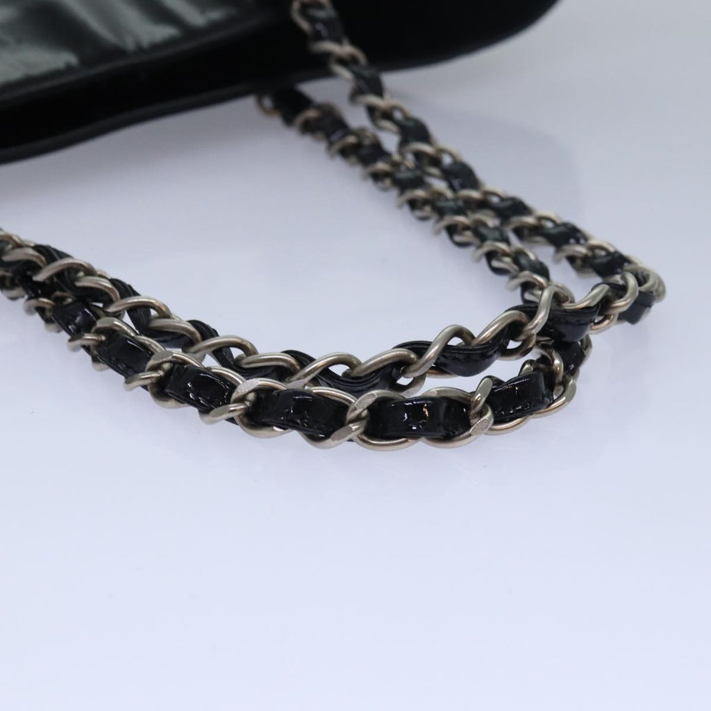 CHANEL Chain Triple Coco Tote Bag Enamel Black CC bs15708