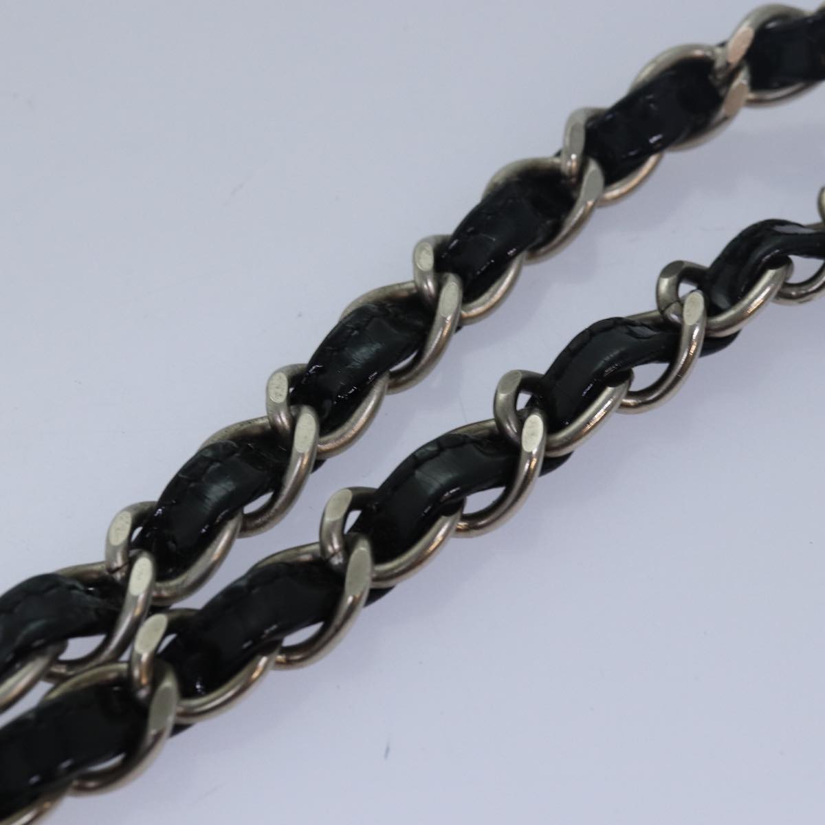 CHANEL Chain Triple Coco Tote Bag Enamel Black CC bs15708