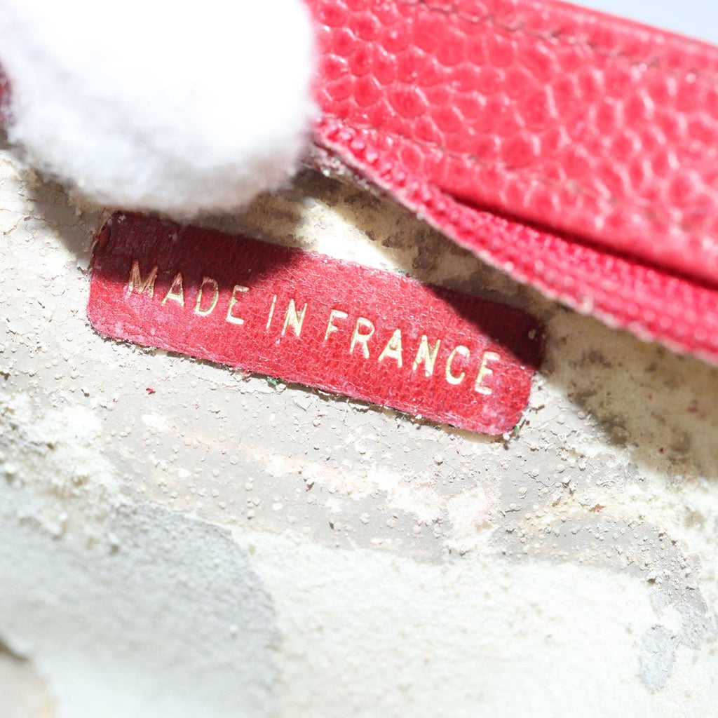 CHANEL COCO Mark Pouch Caviar Skin Red CC bs15766