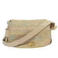 CHANEL Choco Bar Turn Lock Shoulder Bag Wool Multicolor CC bs15780