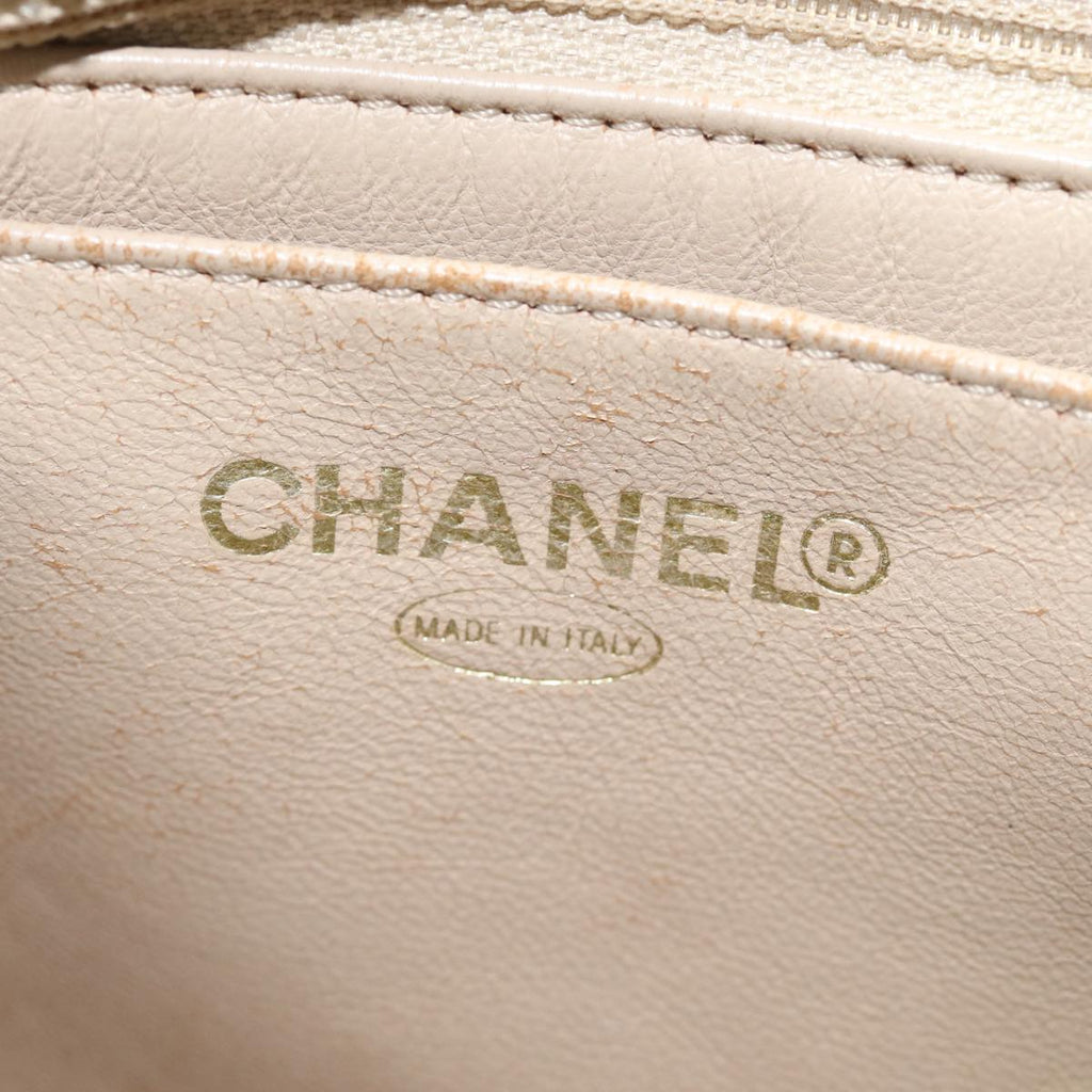 CHANEL Choco Bar Turn Lock Shoulder Bag Wool Multicolor CC bs15780