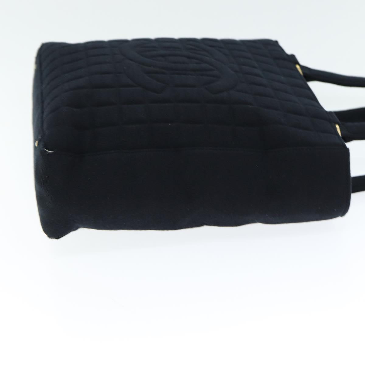 CHANEL Choco Bar Tote Bag Cotton Black CC bs15847