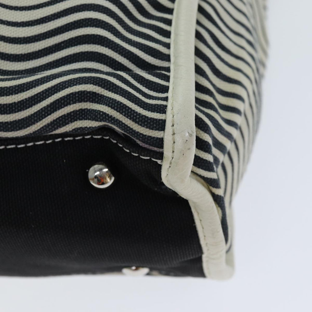 CHANEL Tote Bag Canvas White CC bs15848