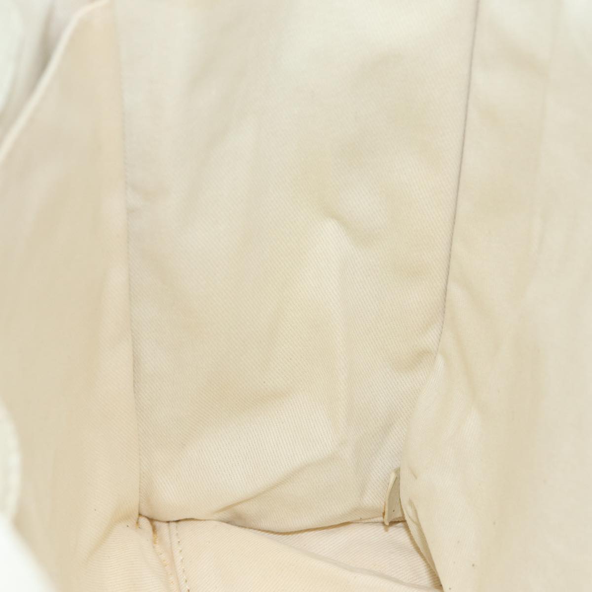 CHANEL Tote Bag Canvas White CC bs15848