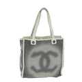 CHANEL Tote Bag Canvas White CC bs15848