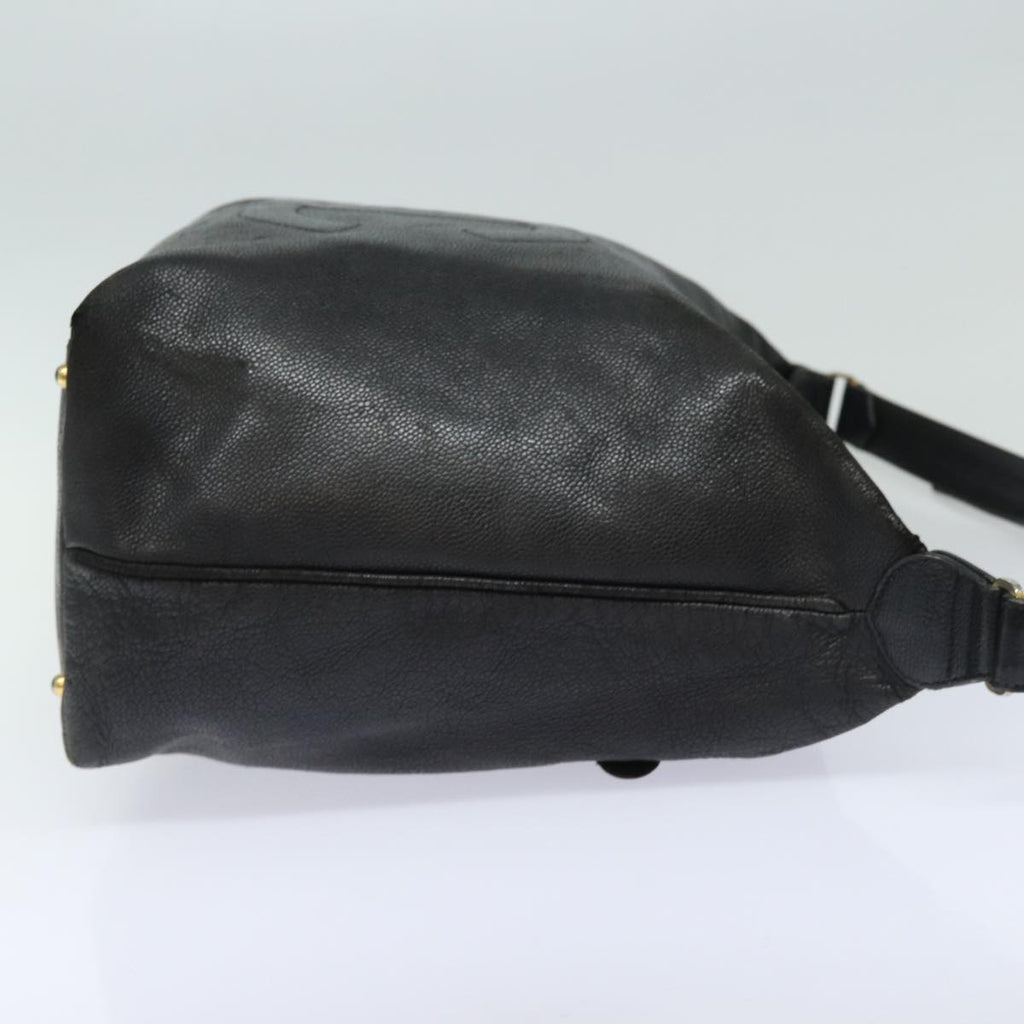 CHANEL COCO Mark Shoulder Bag Caviar Skin Black CC bs15856