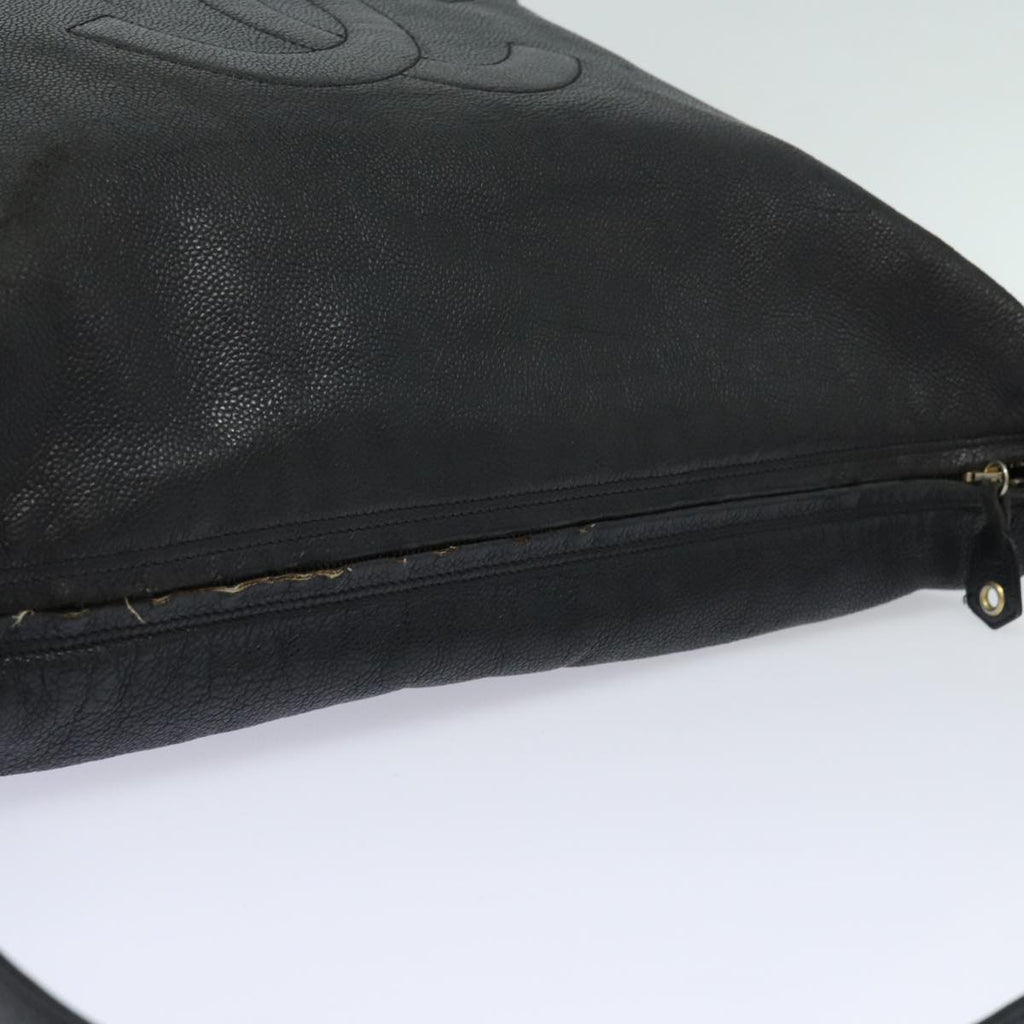 CHANEL COCO Mark Shoulder Bag Caviar Skin Black CC bs15856