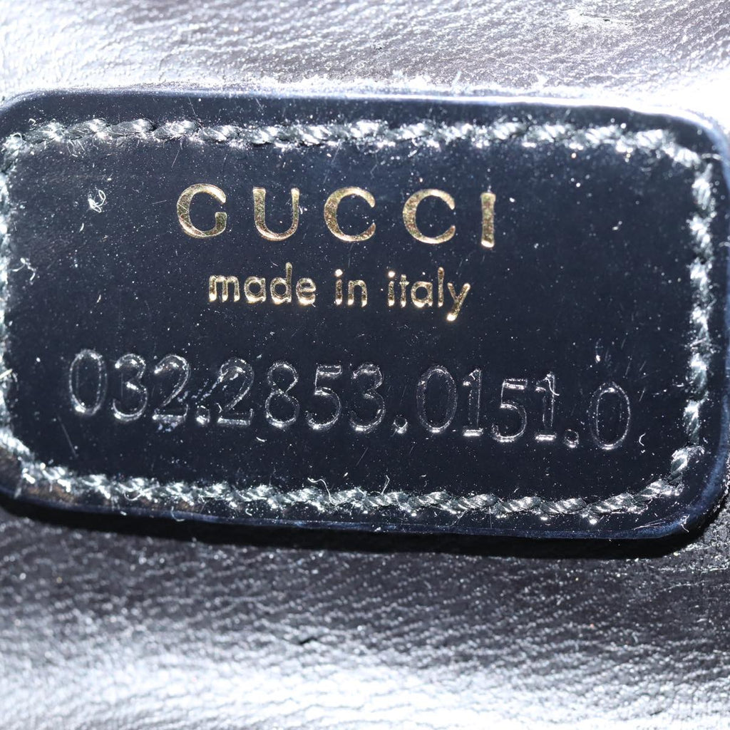 GUCCI Bamboo Vanity Hand Bag Enamel Black bs15879