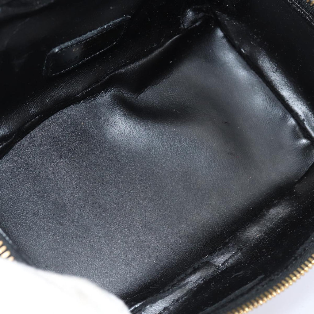 GUCCI Bamboo Vanity Hand Bag Enamel Black bs15879