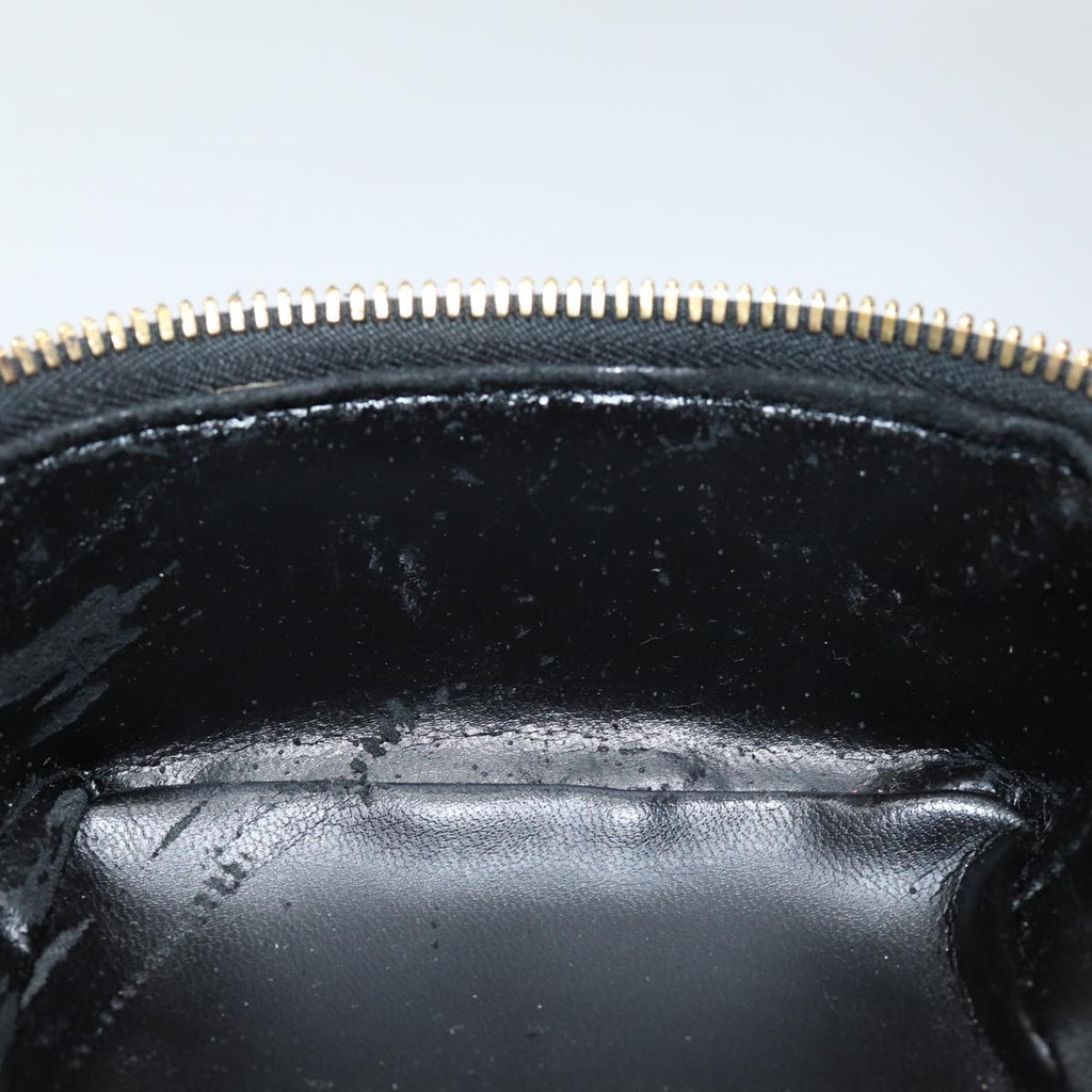 GUCCI Bamboo Vanity Hand Bag Enamel Black bs15879