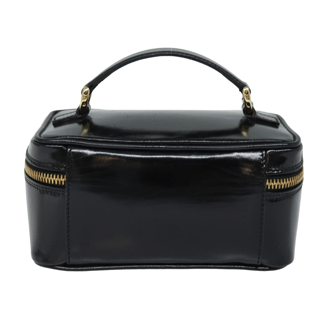 GUCCI Bamboo Vanity Hand Bag Enamel Black bs15879