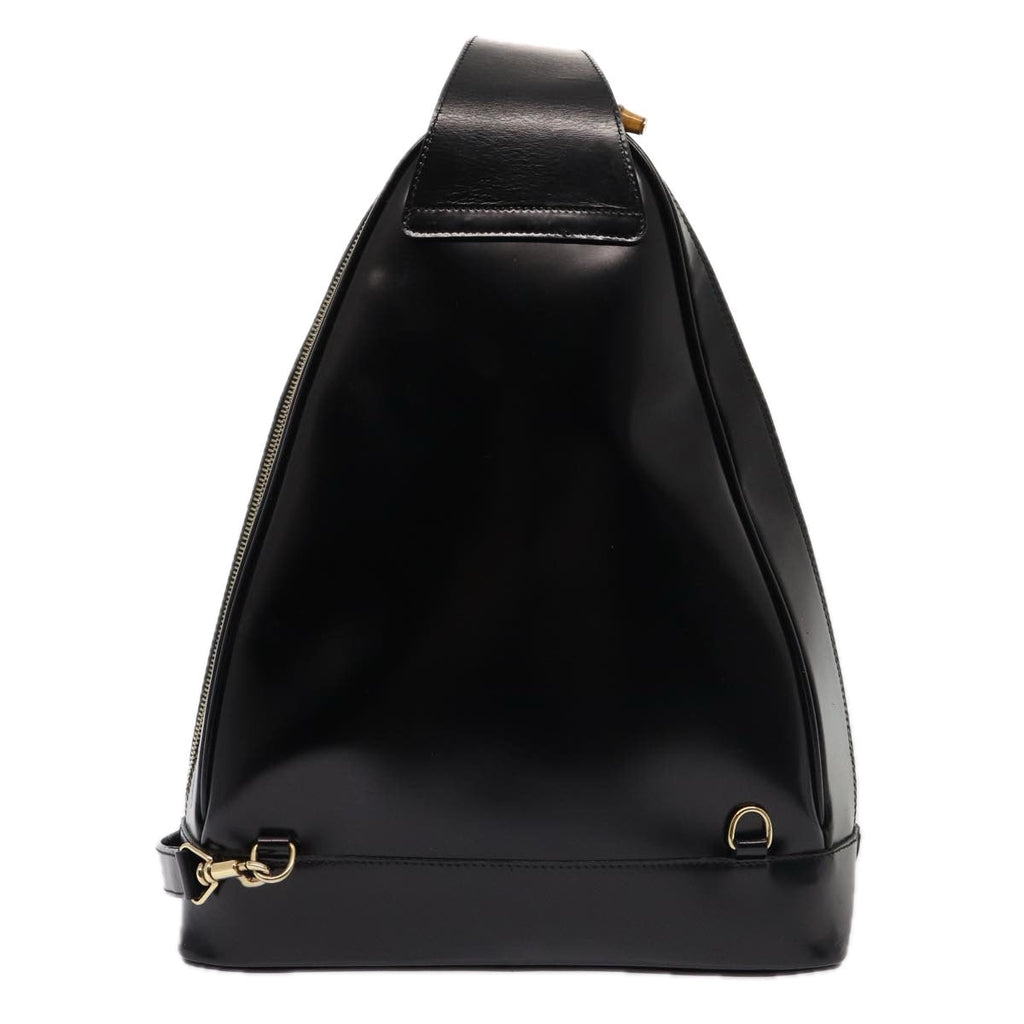 GUCCI Body Bag Enamel Black 003 2113 0027 bs15880