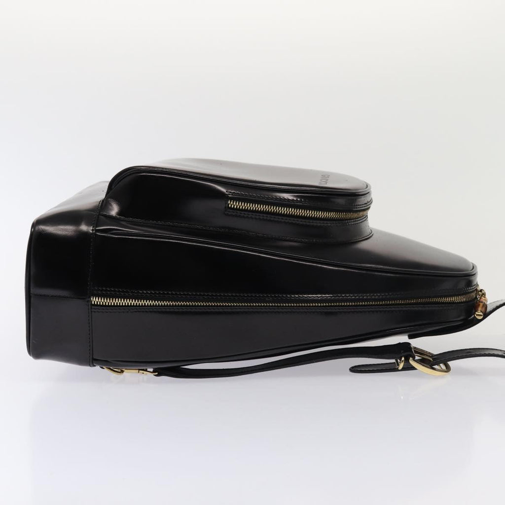 GUCCI Body Bag Enamel Black 003 2113 0027 bs15880