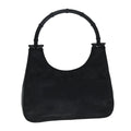 GUCCI Bamboo Hand Bag Nylon Black 001 3739 bs15883