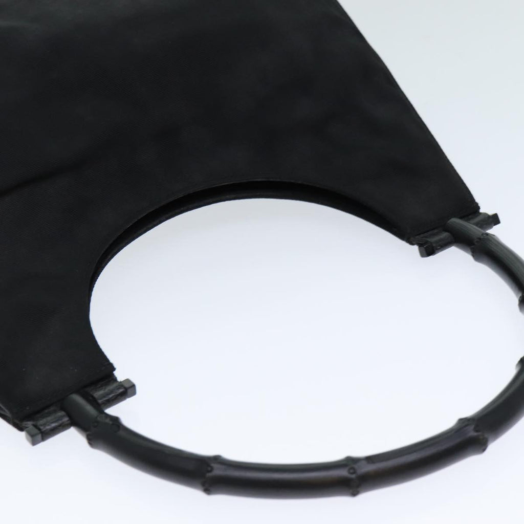 GUCCI Bamboo Hand Bag Nylon Black 001 3739 bs15883