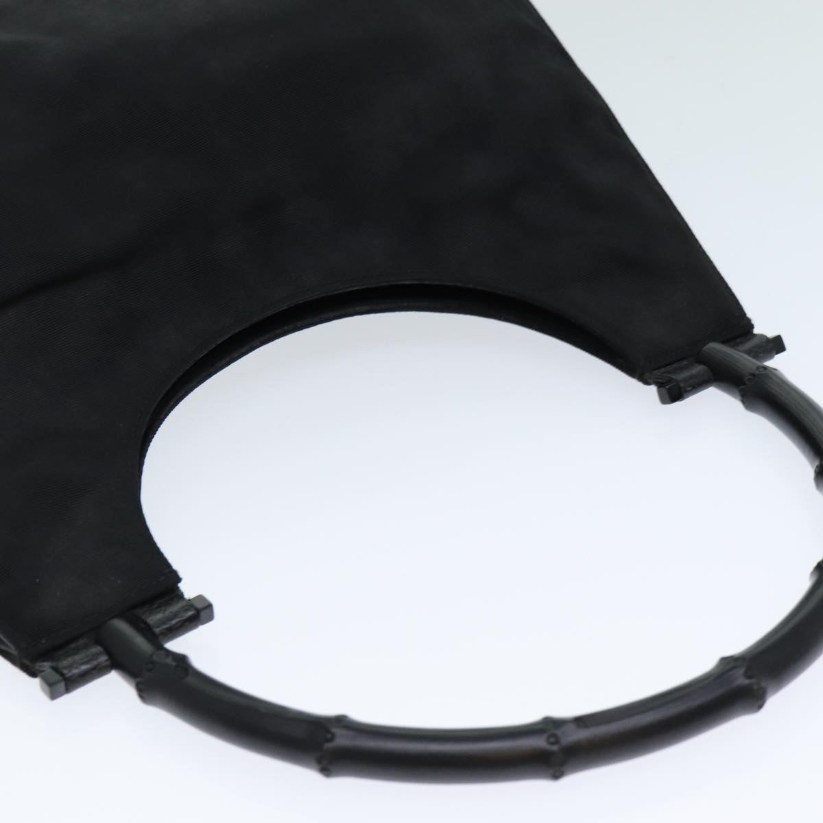 GUCCI Bamboo Hand Bag Nylon Black 001 3739 bs15883