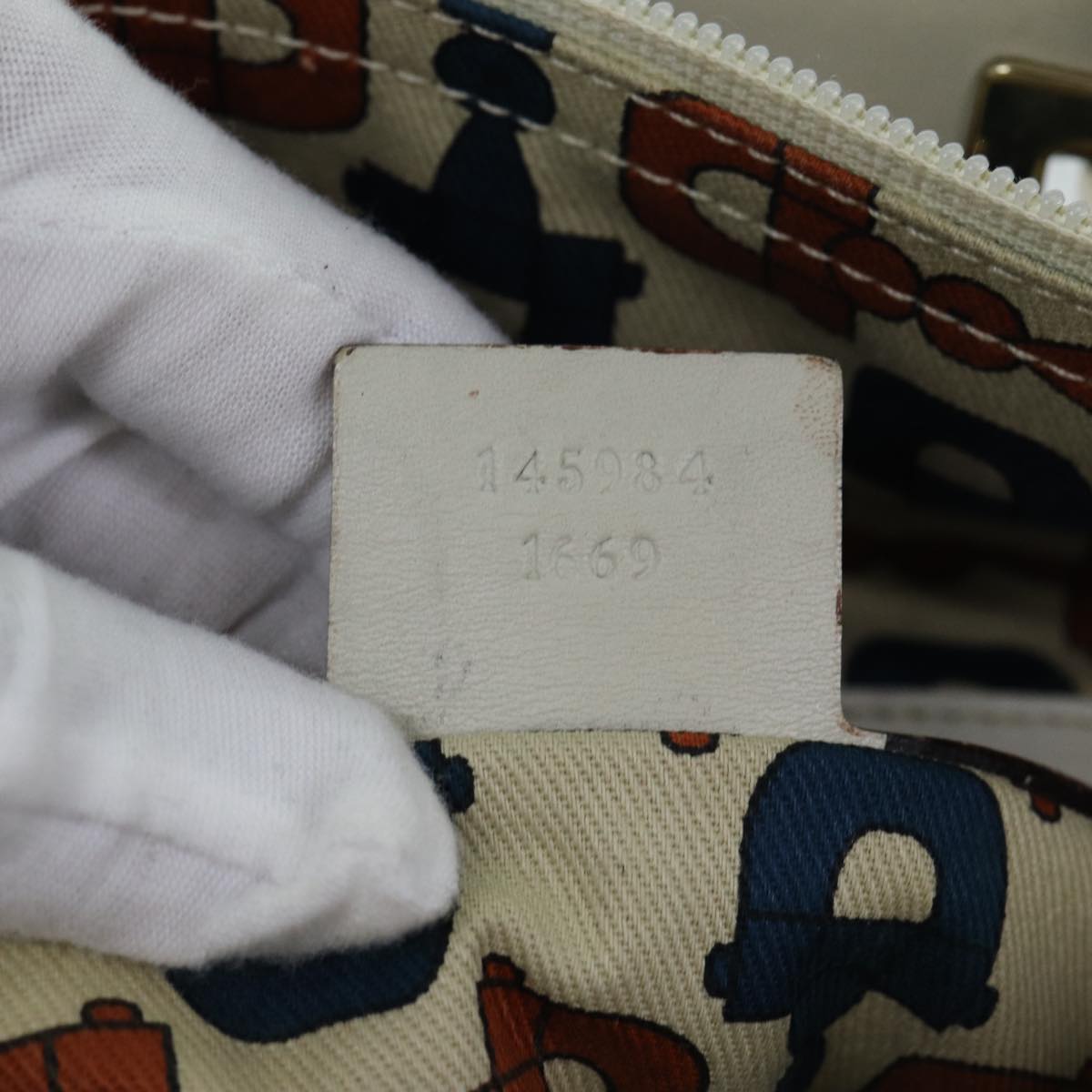 GUCCI GG Canvas Guccissima Tote Bag White 145984 bs15884