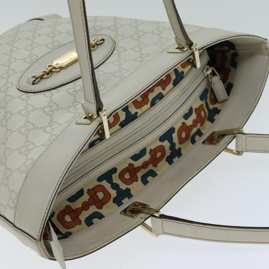 GUCCI GG Canvas Guccissima Tote Bag White 145984 bs15884