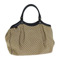 GUCCI Sukey Diamante Hand Bag Canvas Beige 211943 bs15886
