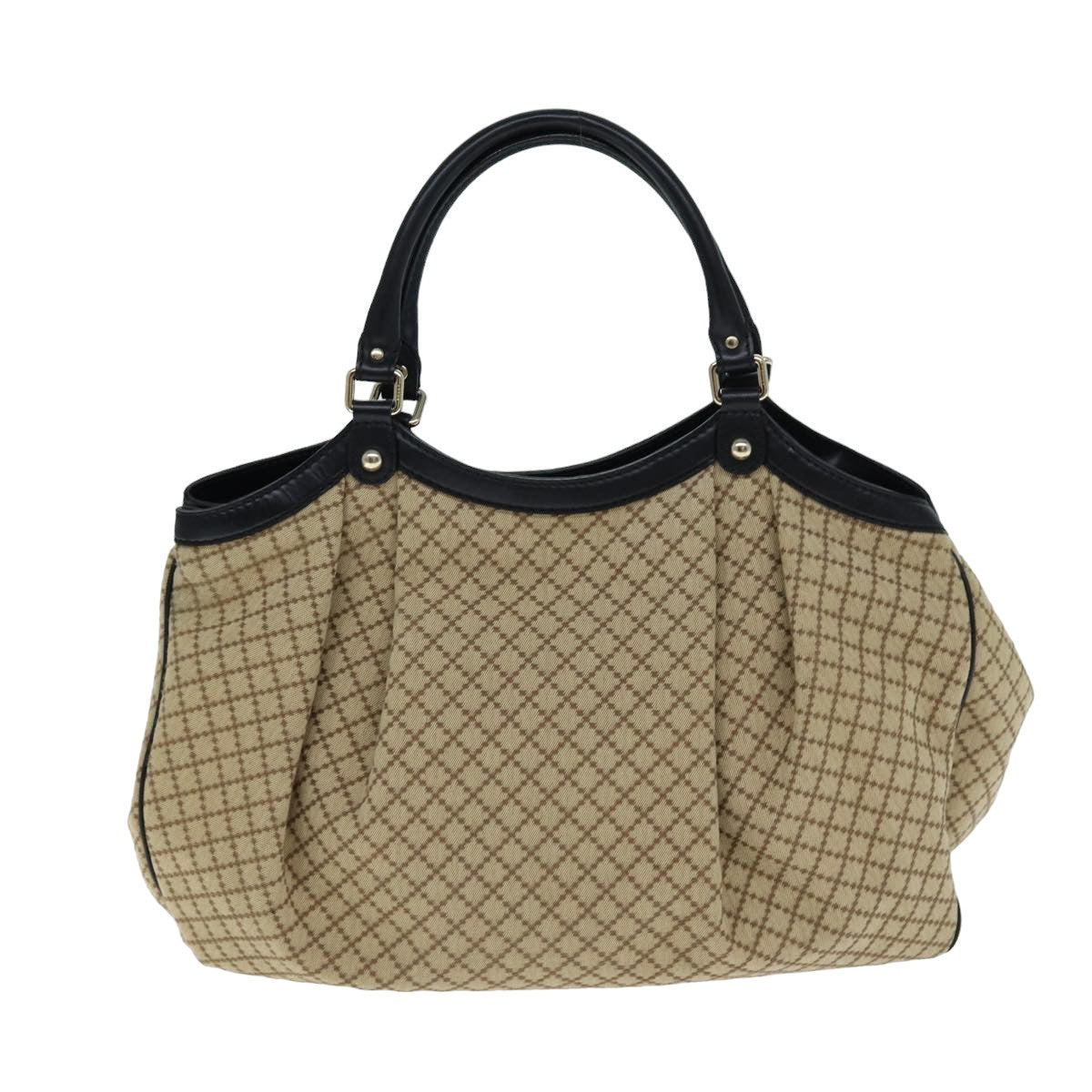 GUCCI Sukey Diamante Hand Bag Canvas Beige 211943 bs15886