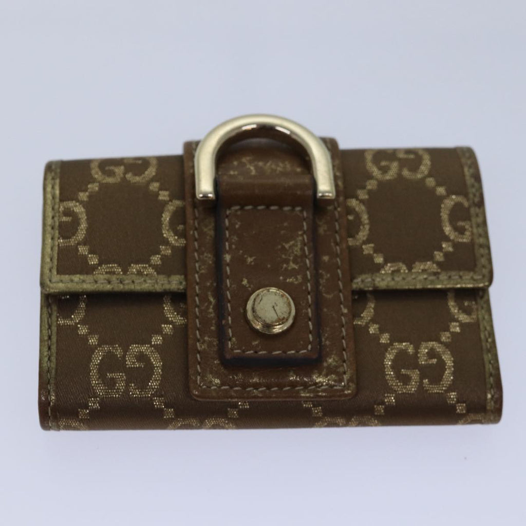 GUCCI GG Canvas Web Sherry Line Key Case PVC Leather 5Set Beige Red bs15953