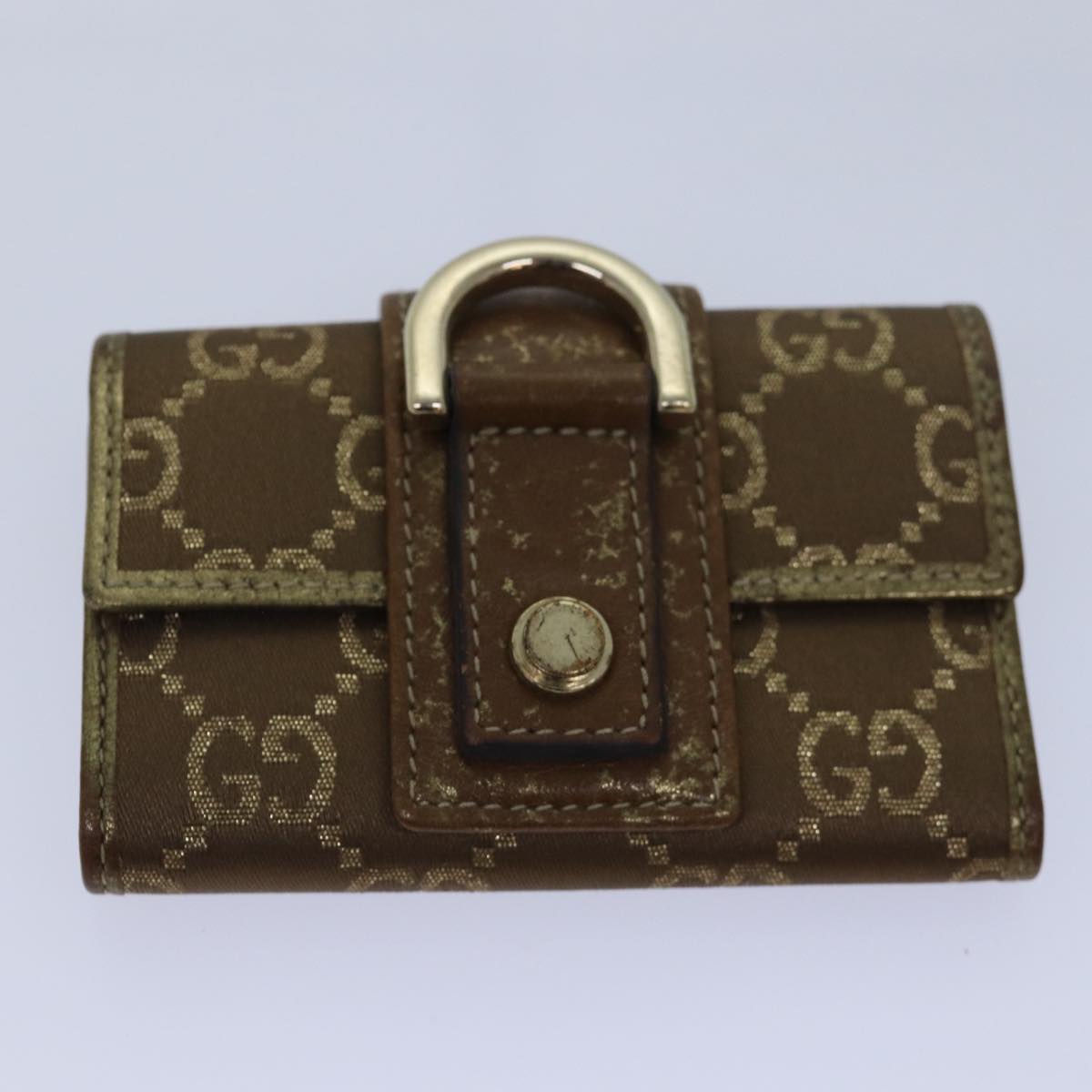 GUCCI GG Canvas Web Sherry Line Key Case PVC Leather 5Set Beige Red bs15953
