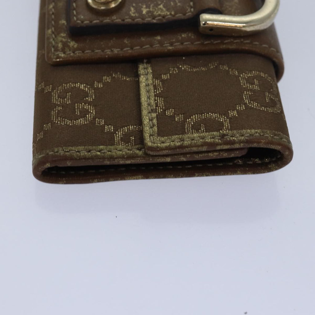 GUCCI GG Canvas Web Sherry Line Key Case PVC Leather 5Set Beige Red bs15953