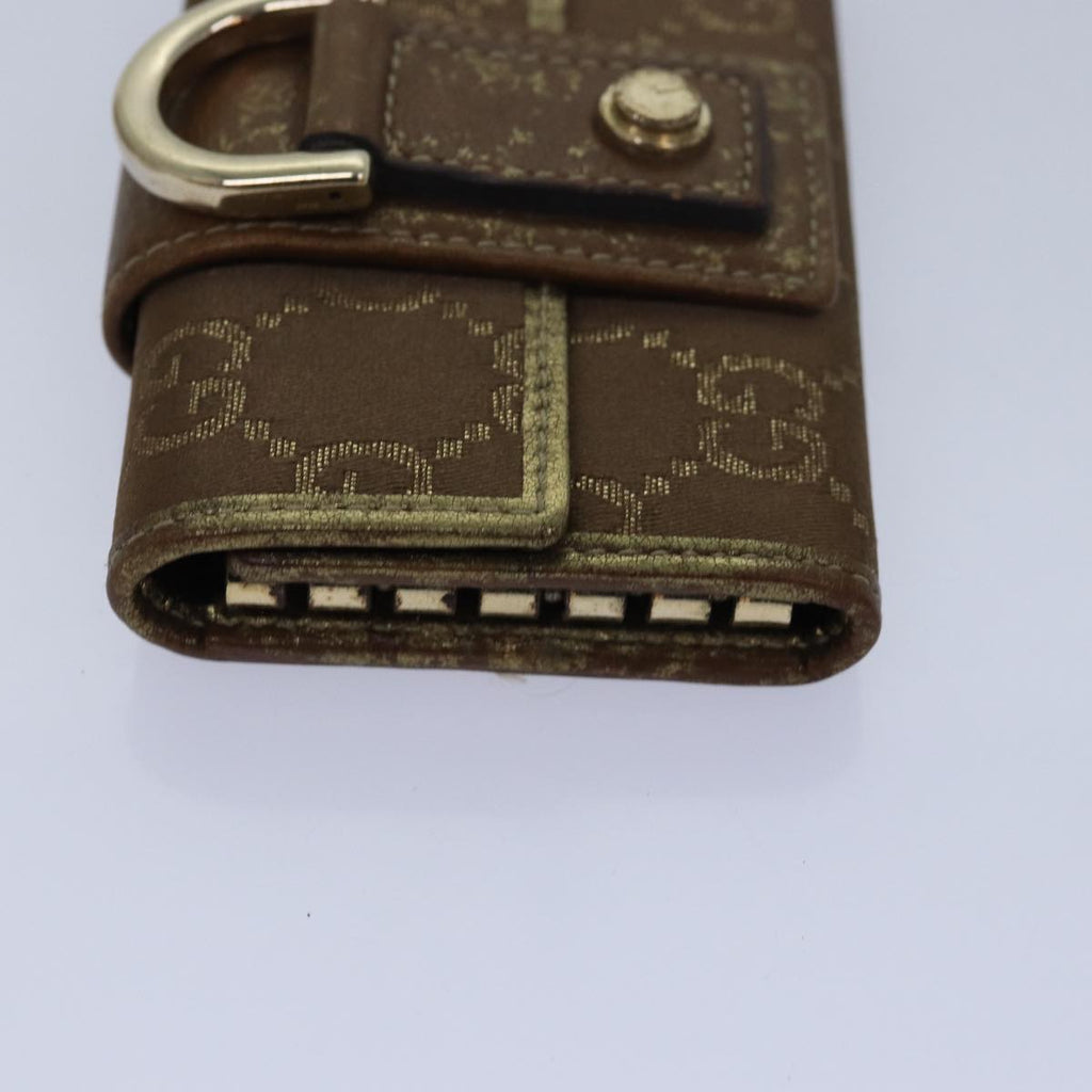 GUCCI GG Canvas Web Sherry Line Key Case PVC Leather 5Set Beige Red bs15953