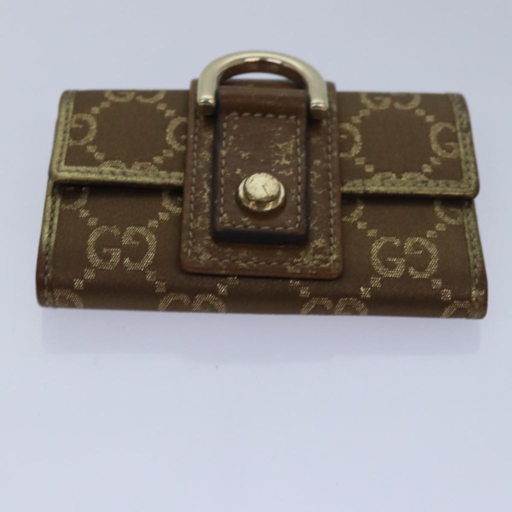 GUCCI GG Canvas Web Sherry Line Key Case PVC Leather 5Set Beige Red bs15953