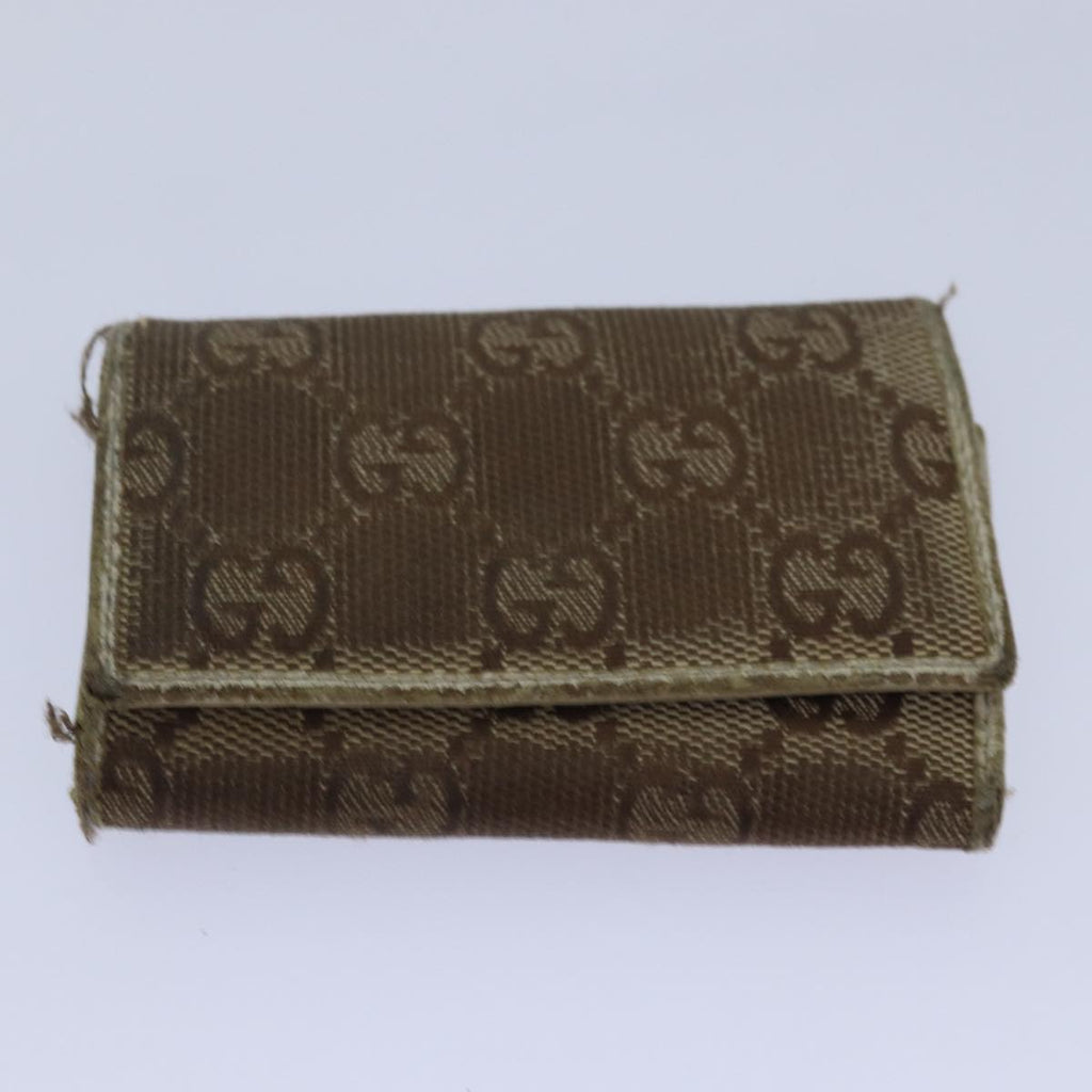 GUCCI GG Canvas Web Sherry Line Key Case PVC Leather 5Set Beige Red bs15953