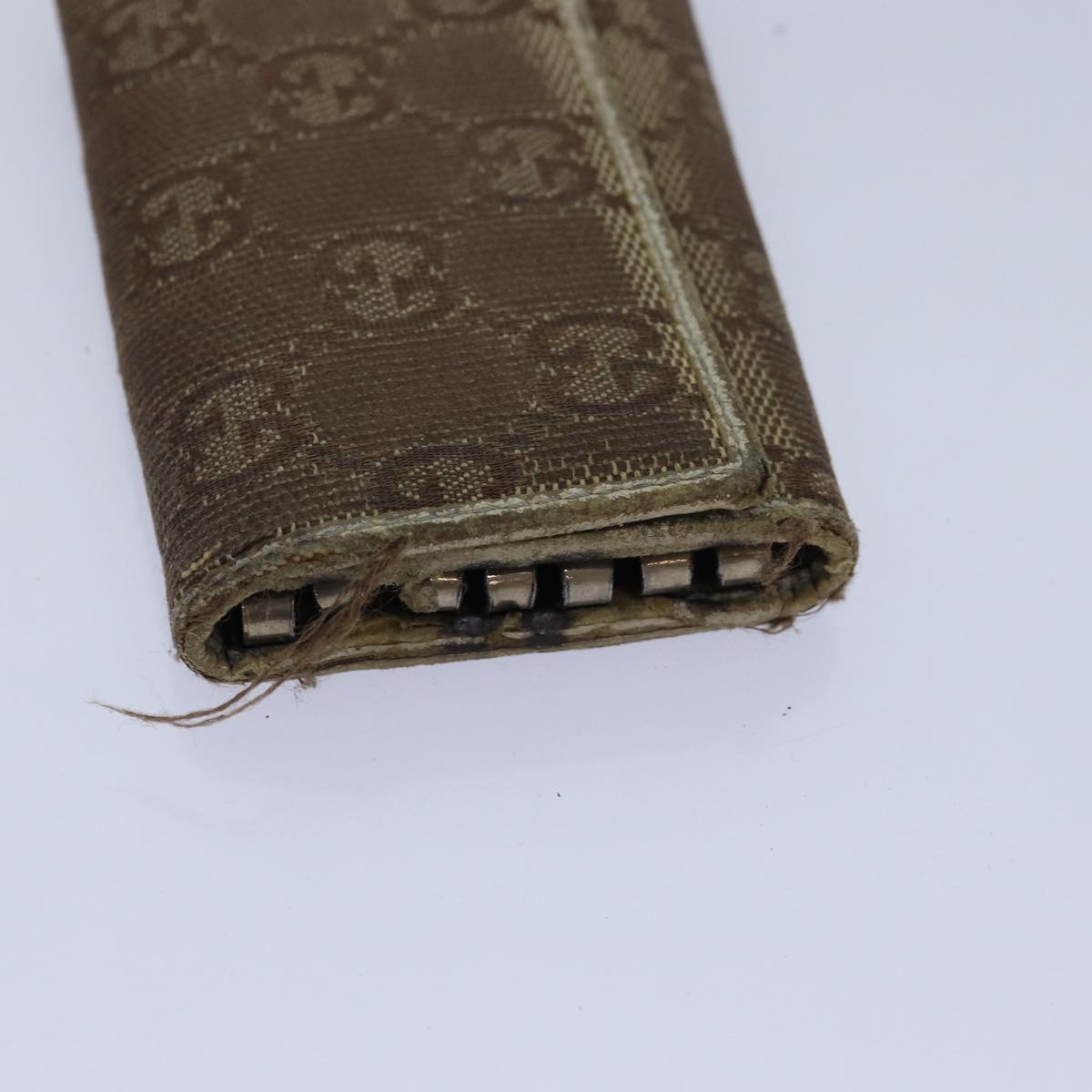 GUCCI GG Canvas Web Sherry Line Key Case PVC Leather 5Set Beige Red bs15953