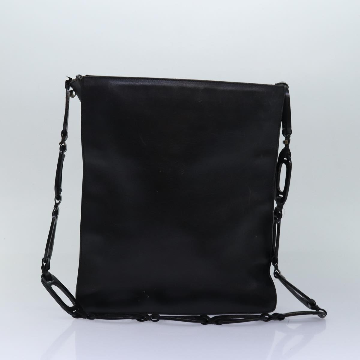 GUCCI Bamboo Shoulder Bag Leather nylon 2Set Black bs15957