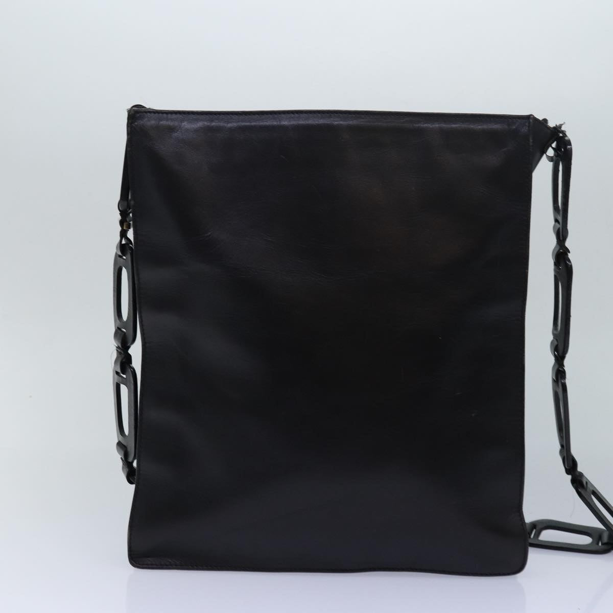 GUCCI Bamboo Shoulder Bag Leather nylon 2Set Black bs15957