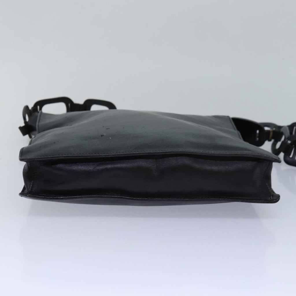 GUCCI Bamboo Shoulder Bag Leather nylon 2Set Black bs15957