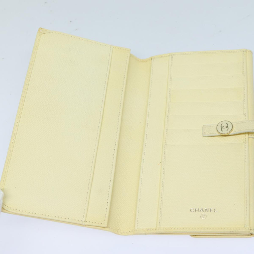 CHANEL COCO Mark Wallet Leather Vanilla CC bs15966