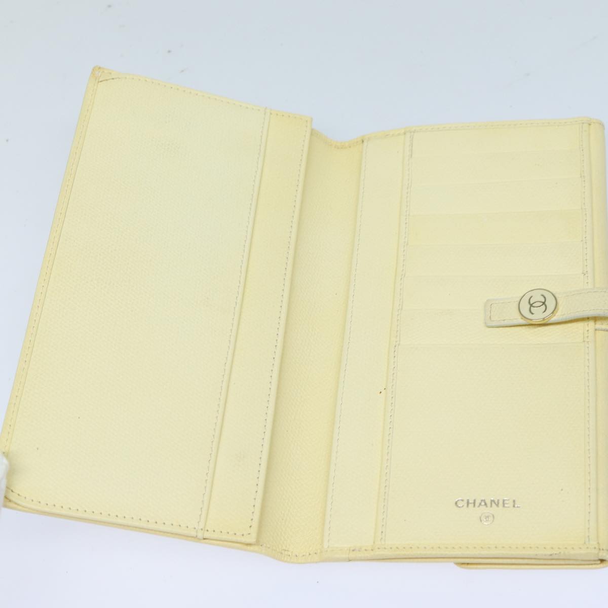 CHANEL COCO Mark Wallet Leather Vanilla CC bs15966