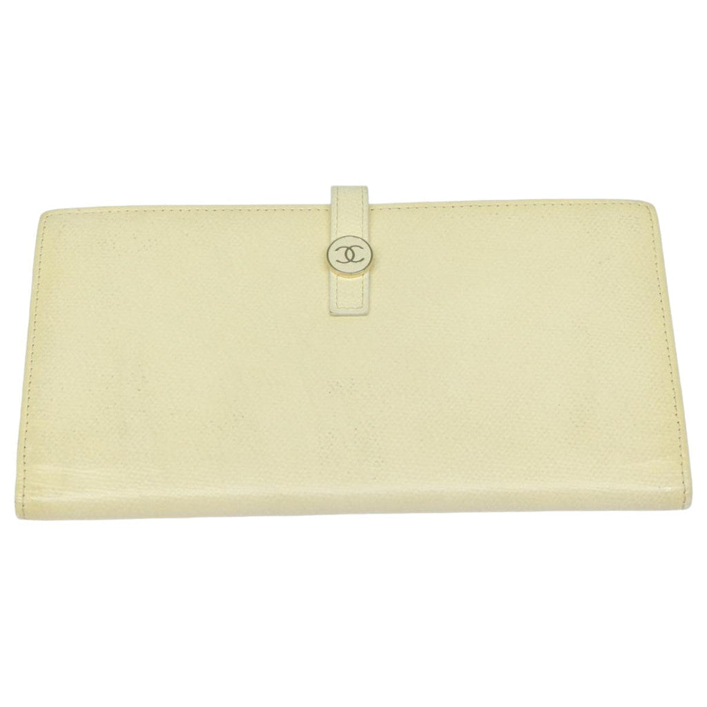 CHANEL COCO Mark Wallet Leather Vanilla CC bs15966