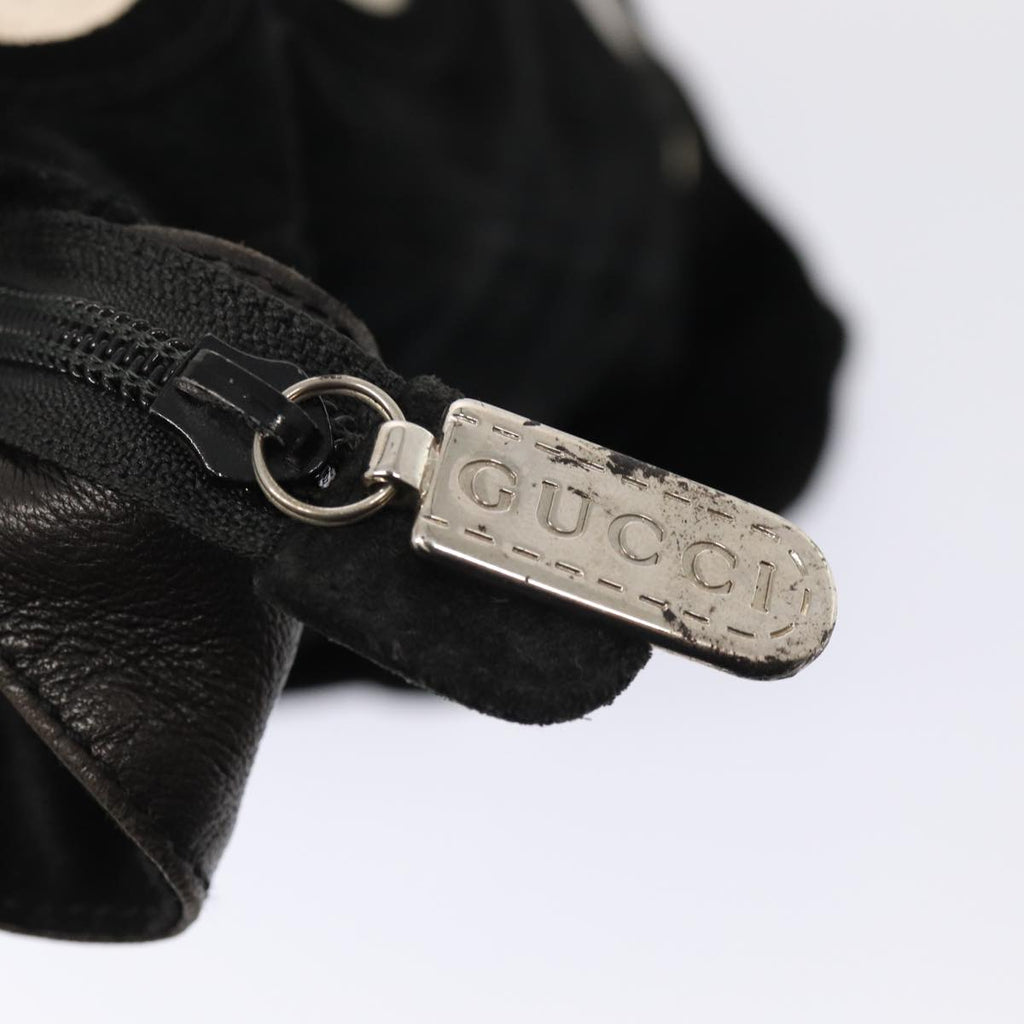 GUCCI Shoulder Bag Suede Black 002 781 0422 bs16033