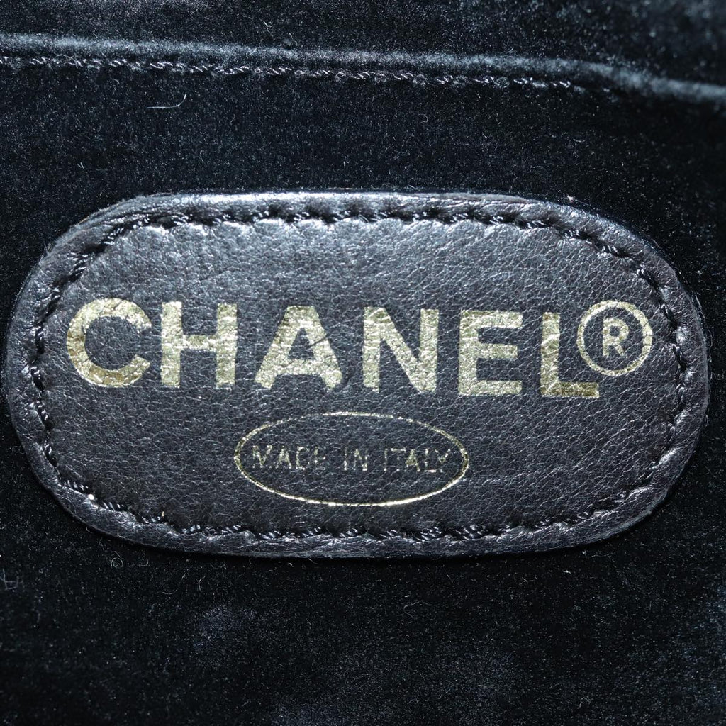 CHANEL COCO Mark Vanity Cosmetic Pouch Enamel Black CC bs16068