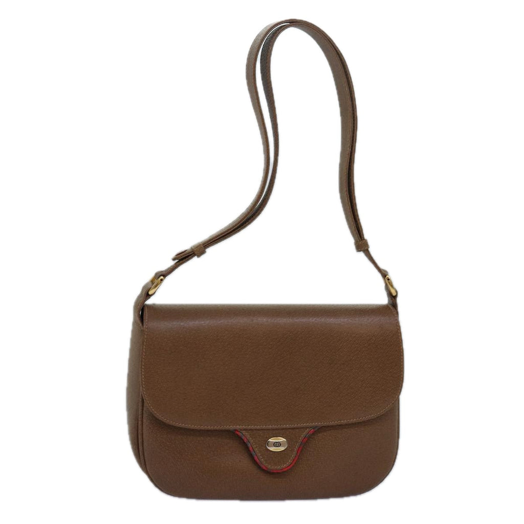 GUCCI Shoulder Bag Leather Brown 72 02 104 bs16069