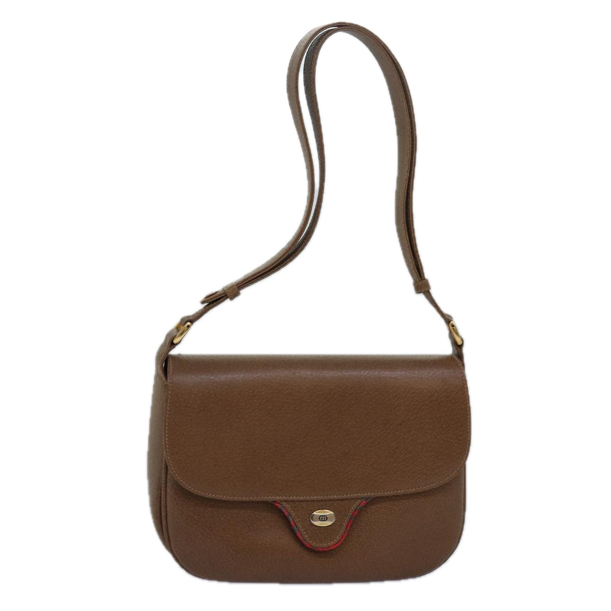 GUCCI Shoulder Bag Leather Brown 72 02 104 bs16069