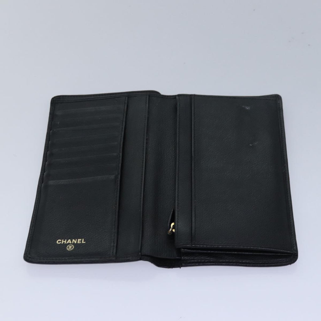 CHANEL Wallet Leather Black CC bs16073
