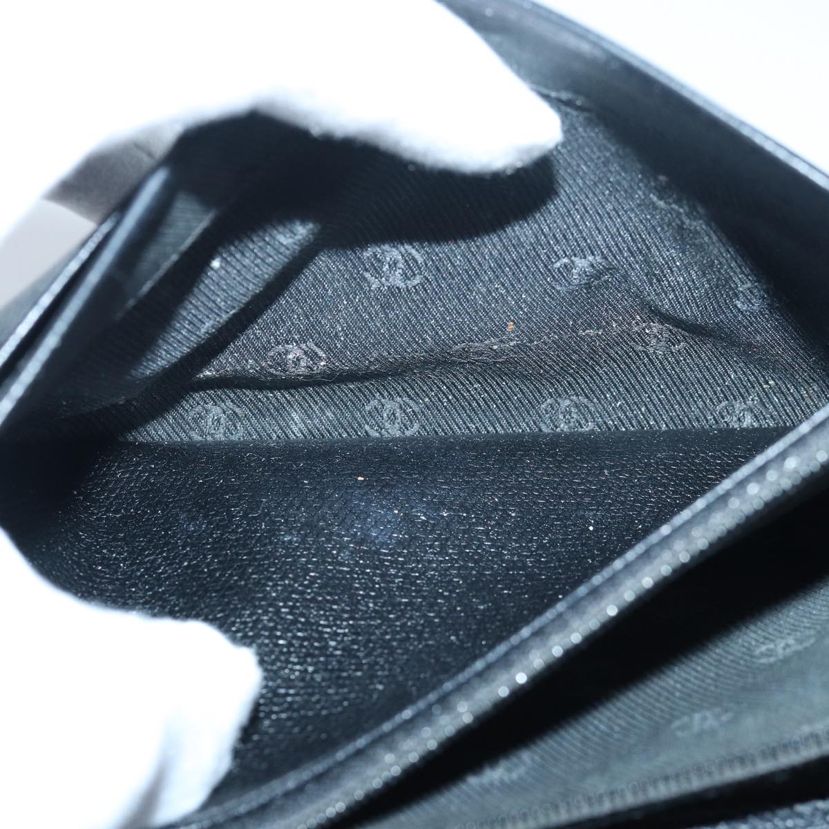 CHANEL Wallet Leather Black CC bs16073