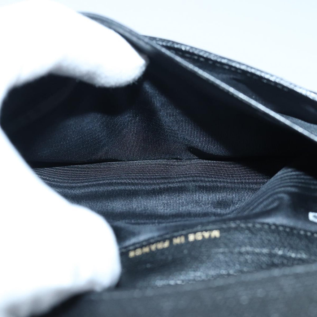CHANEL Wallet Leather Black CC bs16073