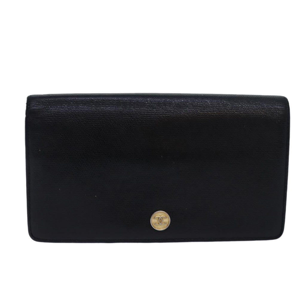CHANEL Wallet Leather Black CC bs16073