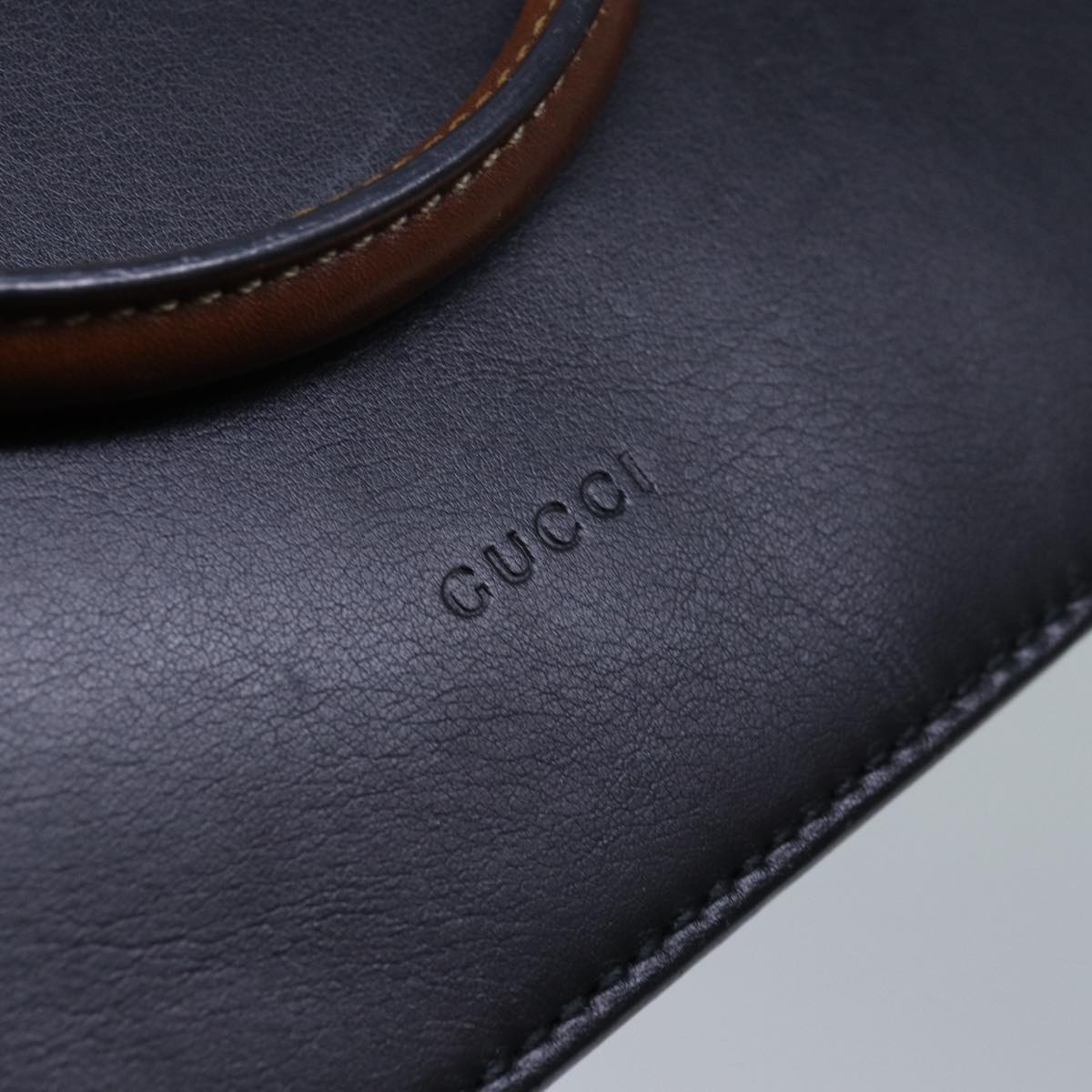 GUCCI Hand Bag Leather 2way Black 409531 bs16089