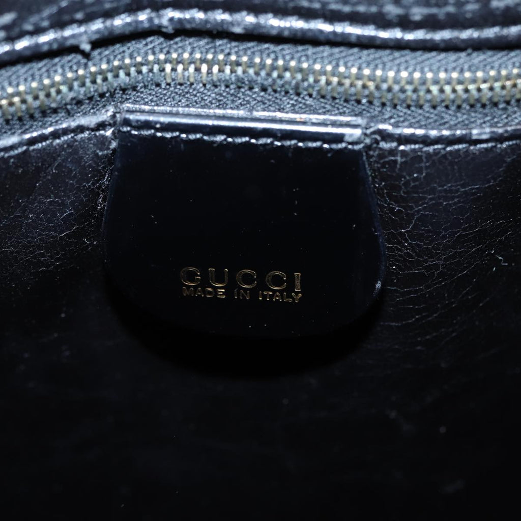 GUCCI Tote Bag Enamel Black 002 1046 0407 bs16103