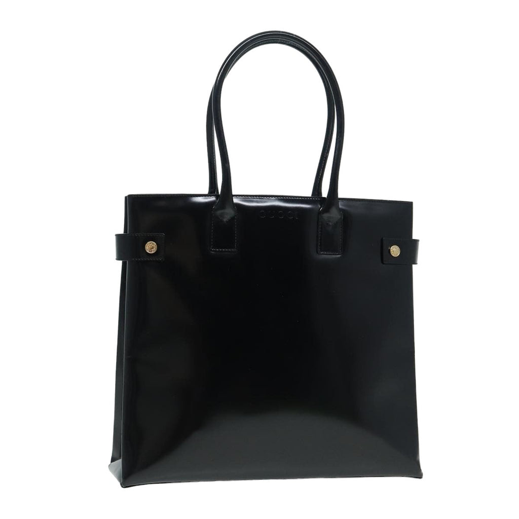 GUCCI Tote Bag Enamel Black 002 1046 0407 bs16103