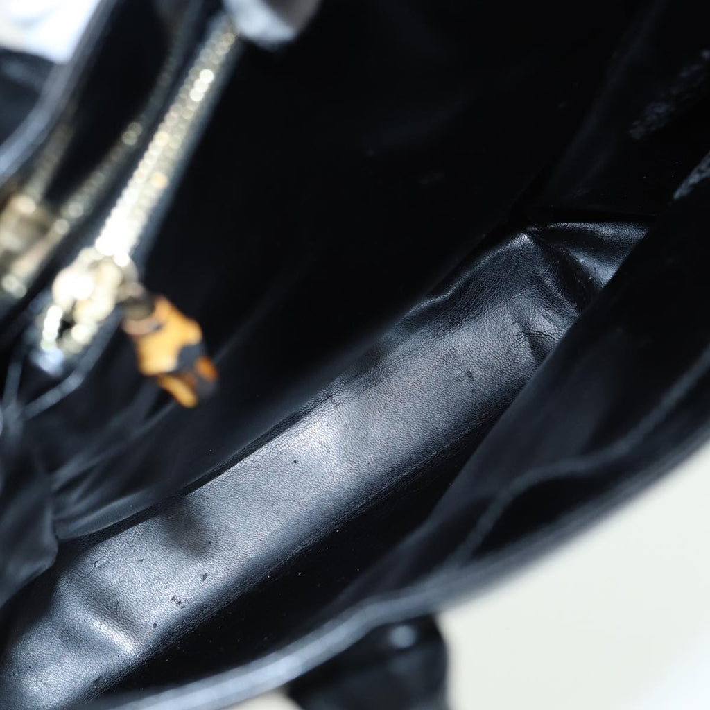 GUCCI Tote Bag Enamel Black 002 1046 0407 bs16103