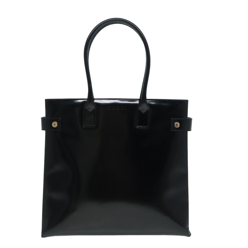GUCCI Tote Bag Enamel Black 002 1046 0407 bs16103